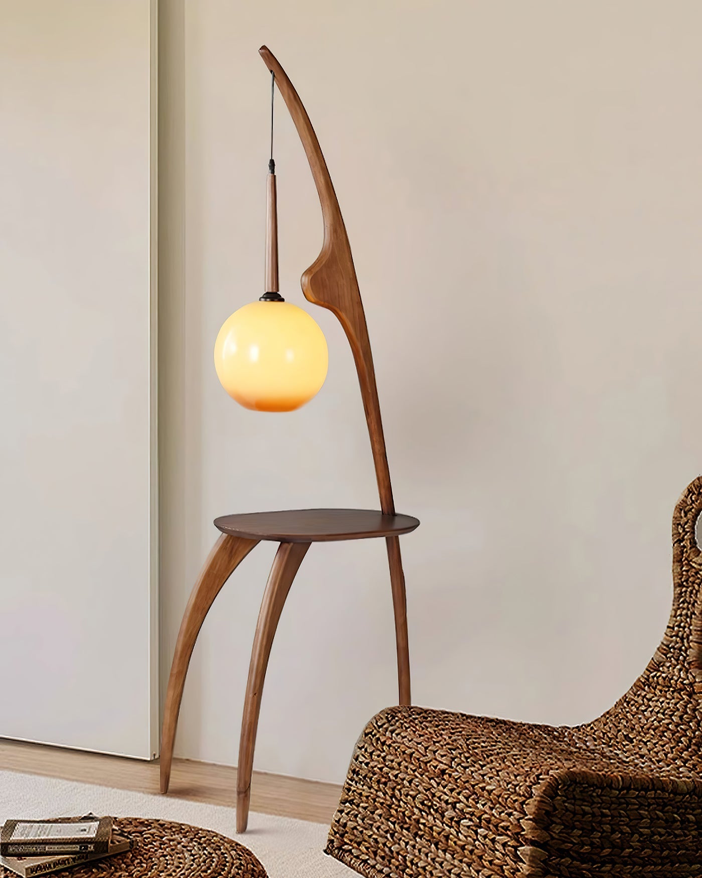 Curved Mantis Arm Floor Lamp - - Floor Lamp