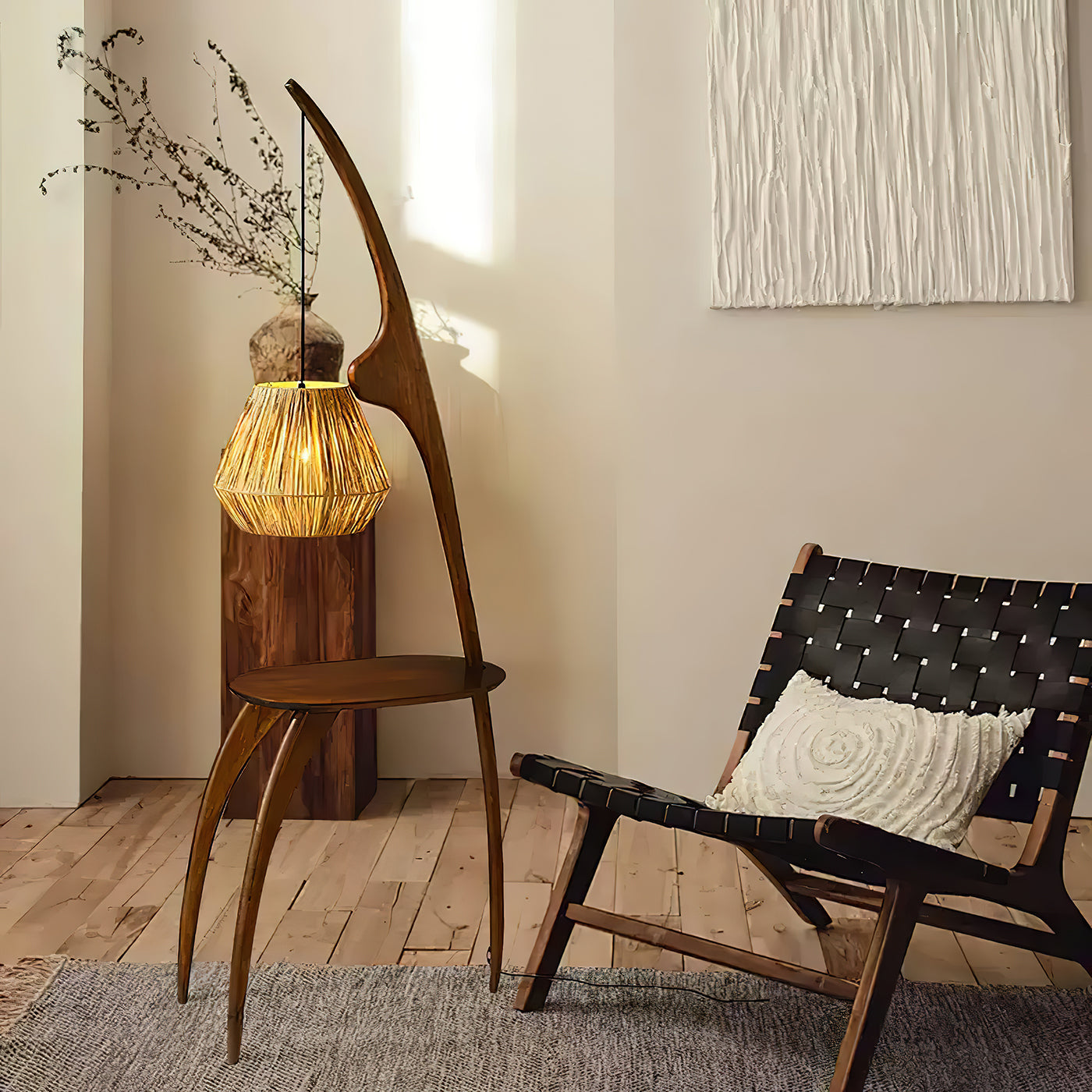 Curved Mantis Arm Floor Lamp - - Floor Lamp
