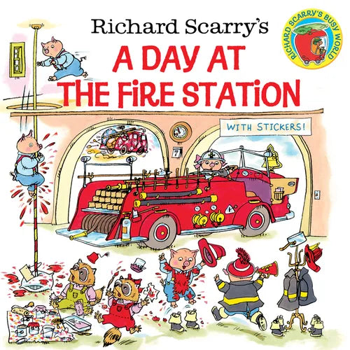 Richard Scarry's a Day at the Fire Station - Paperback - - Books