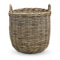 KOUBOO Rattan Kobo Round Storage Basket Handwoven Rattan Basket with Handles - n a - basket