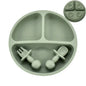 Baby Silicone Plate Set Green