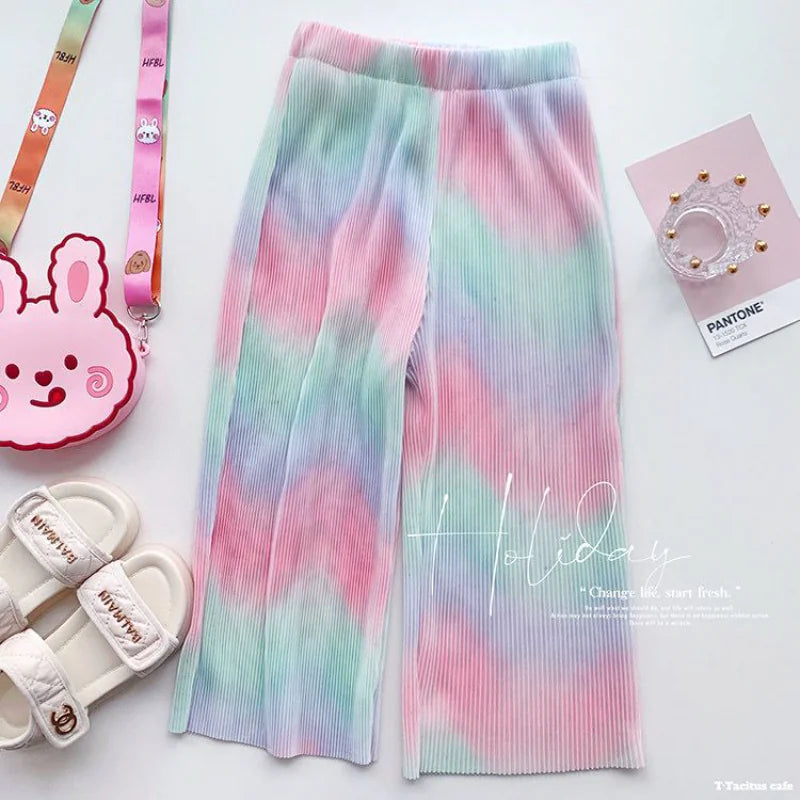 Rainbow Tie-Dye Baby Pants - - pajama