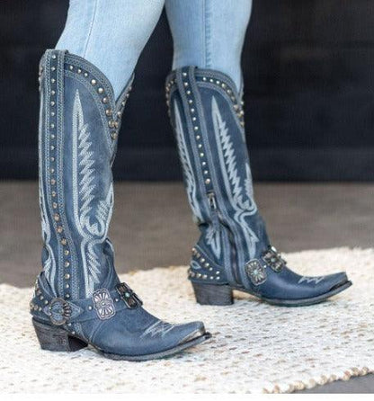 Women’s Custom Embellished Cowgirl Boots- Country in My Heart- {{Product type}}