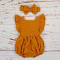 Organic Cotton Summer Baby Girl Clothes Orange 6M