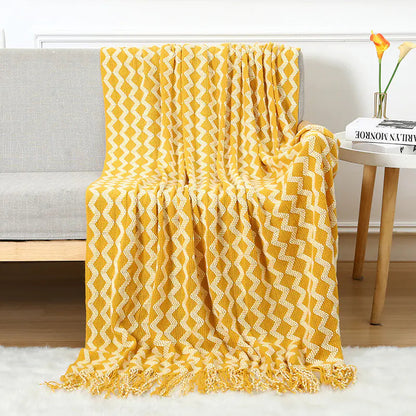 Nordic Style Knitted Sofa Blanket for Office Naps Kia Day Design