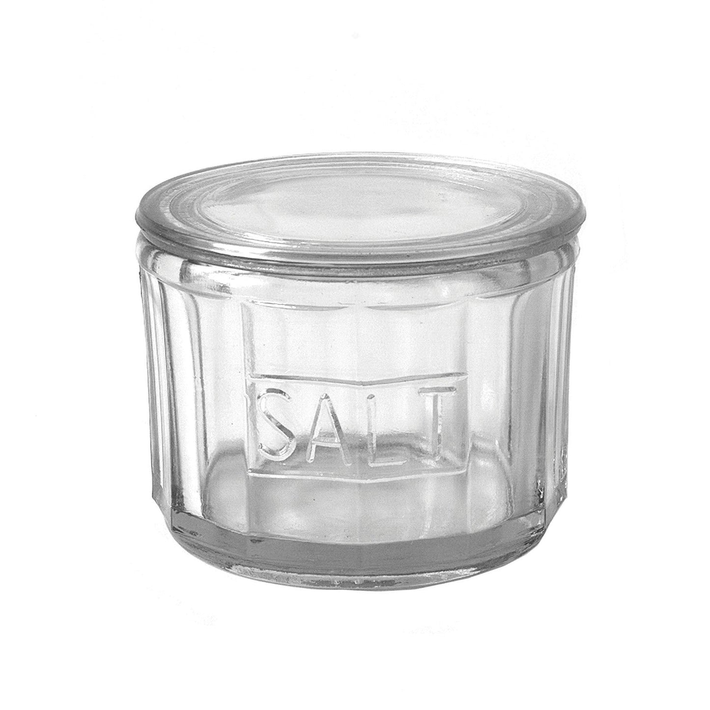 Pressed Glass Clear Salt Cellar - - Kitchen & Bath