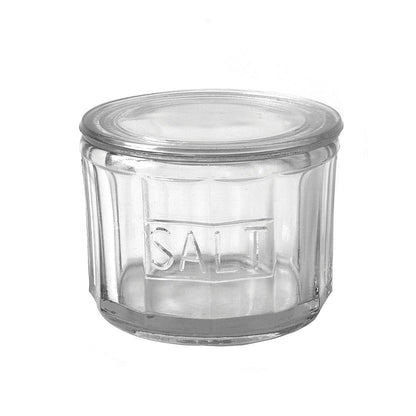 Pressed Glass Clear Salt Cellar - - Kitchen & Bath