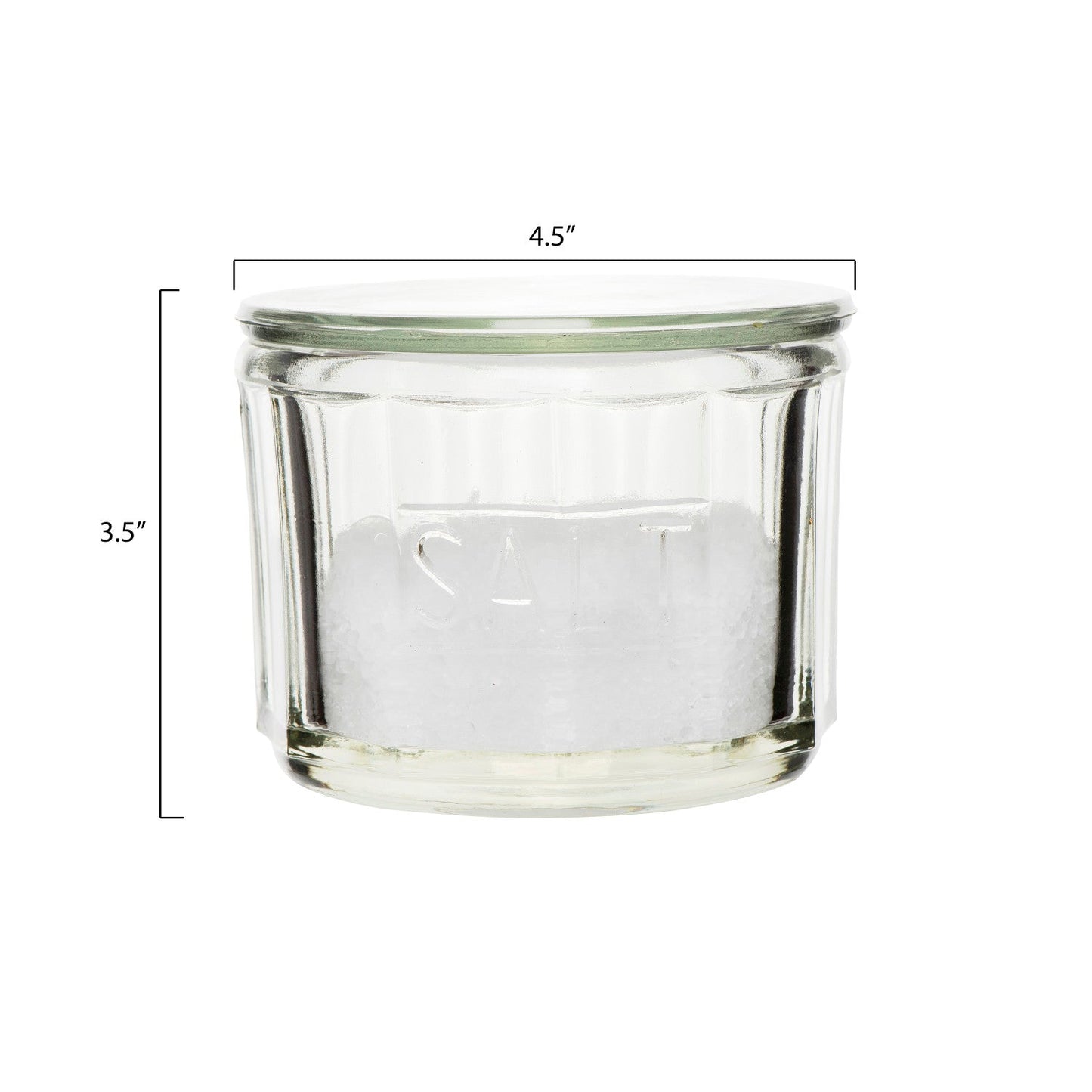 Pressed Glass Clear Salt Cellar - - Kitchen & Bath