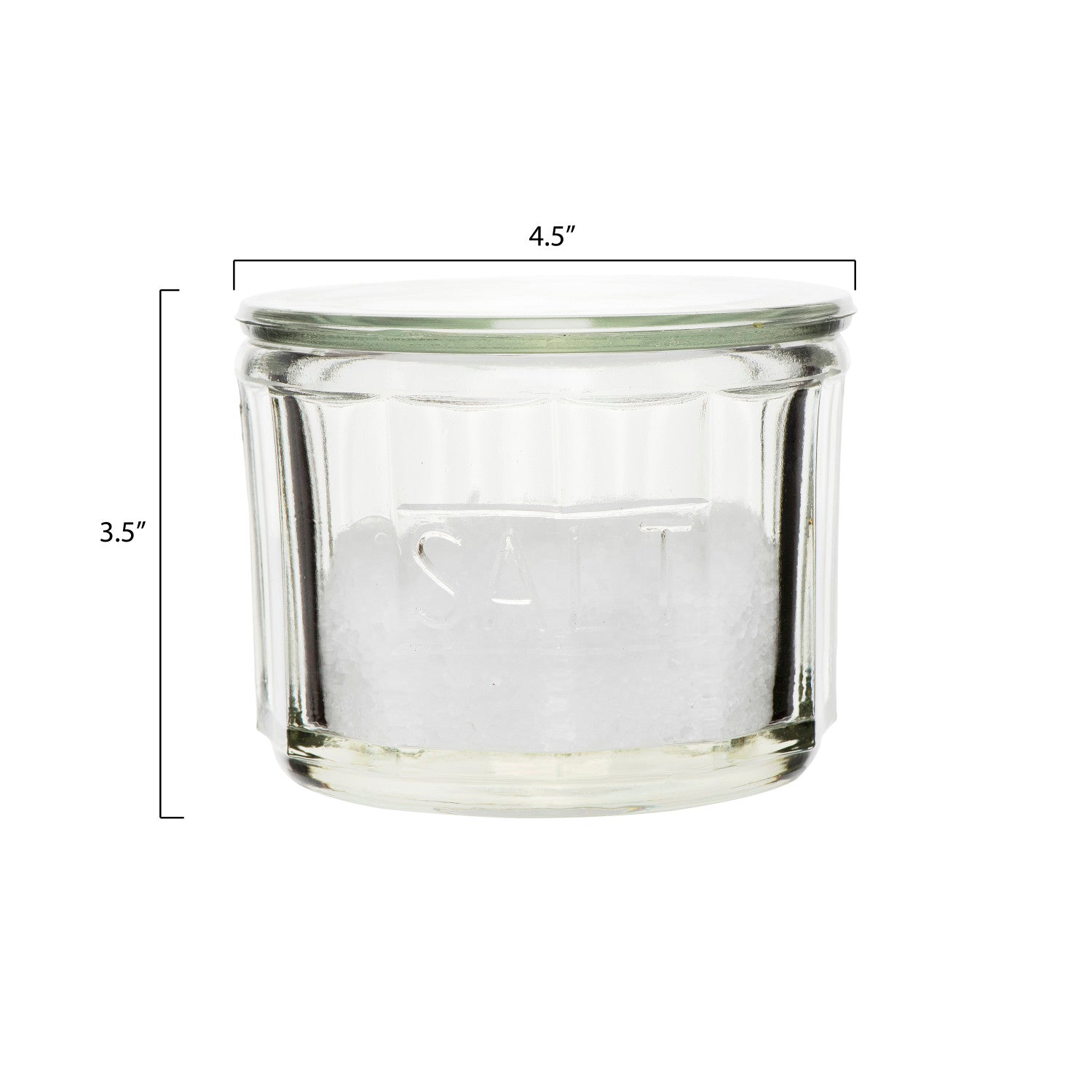 Pressed Glass Clear Salt Cellar - - Kitchen & Bath