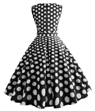 Vintage 50s Audrey Hepburn Style Mesh Dress - White L - dress