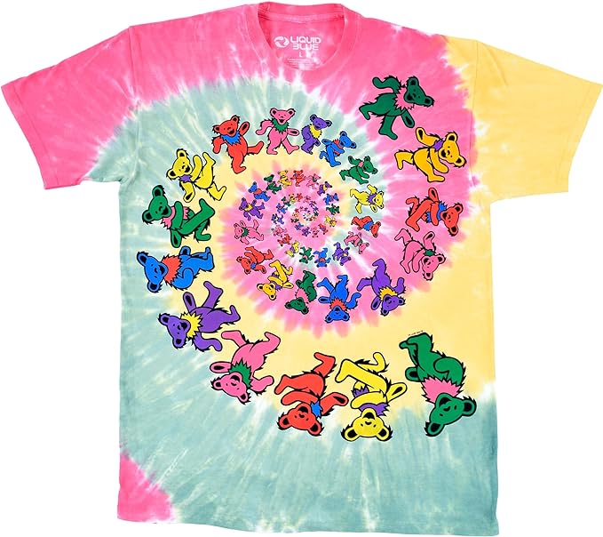 Grateful Dead Dancing Bears Tie Dye Mens T-shirt- Vintage Merch- {{Product type}}