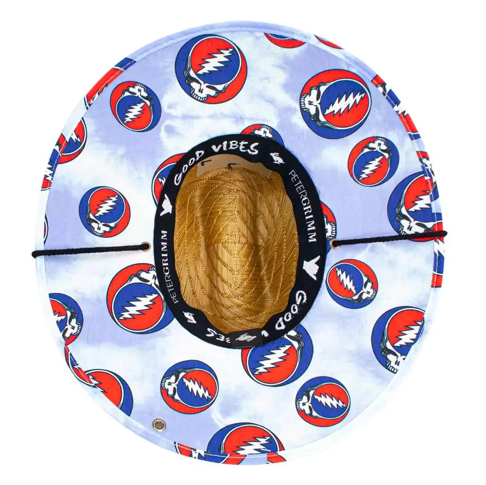 Peter Grimm Grateful Dead Blue Row Junior - Children's Straw Lifeguard Hat- HatCountry- {{Product type}}
