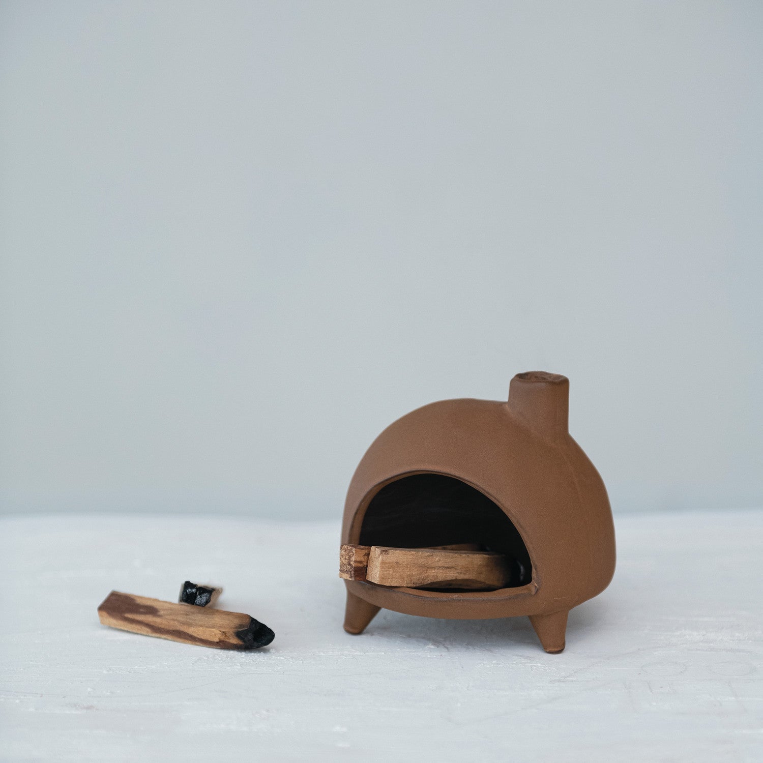 Terracotta Chimney Incense & Smudge Stick Burner - - Candles & Accessories
