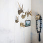 Brass Finish Cast Aluminum Rabbit Head with Ruff Collar Wall Mount - - Wall Hangings
