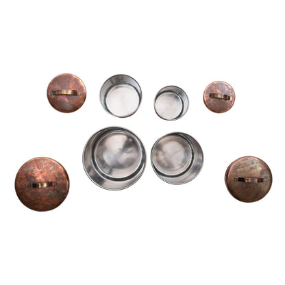 Oxidized Copper Finish Stainless Steel Canisters - - canisters