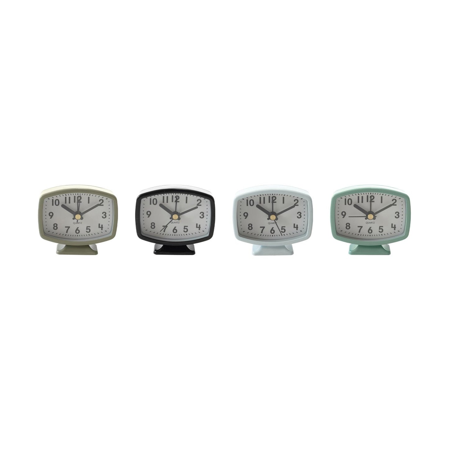 Mini Metal Footed Alarm Clock | 4 Colors - - Tabletop