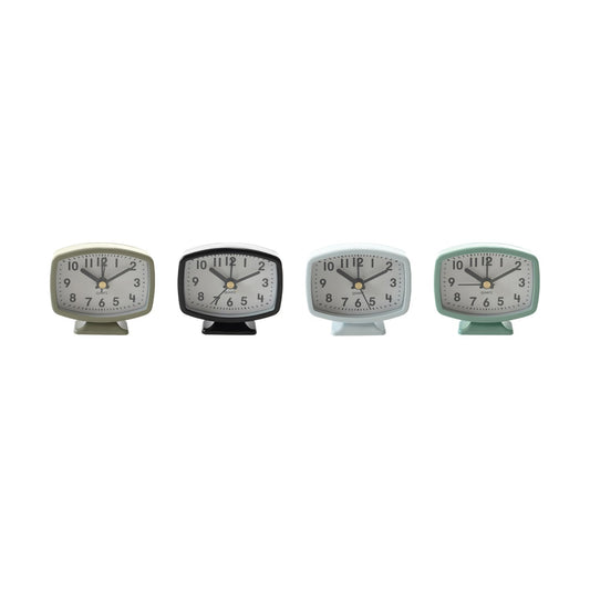 Mini Metal Footed Alarm Clock 4 Colors - - clock