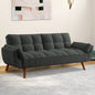 Mid-Century Modern Sofa Bed in Dark Grey Linen Polyester Tufted Upholstery- HomePacific- {{Product type}}