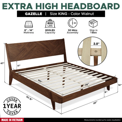 Gazelle Platform Bed Frame - - Bed Frame