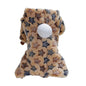 Ultra-Soft Fleece Dog Pajamas brown Small