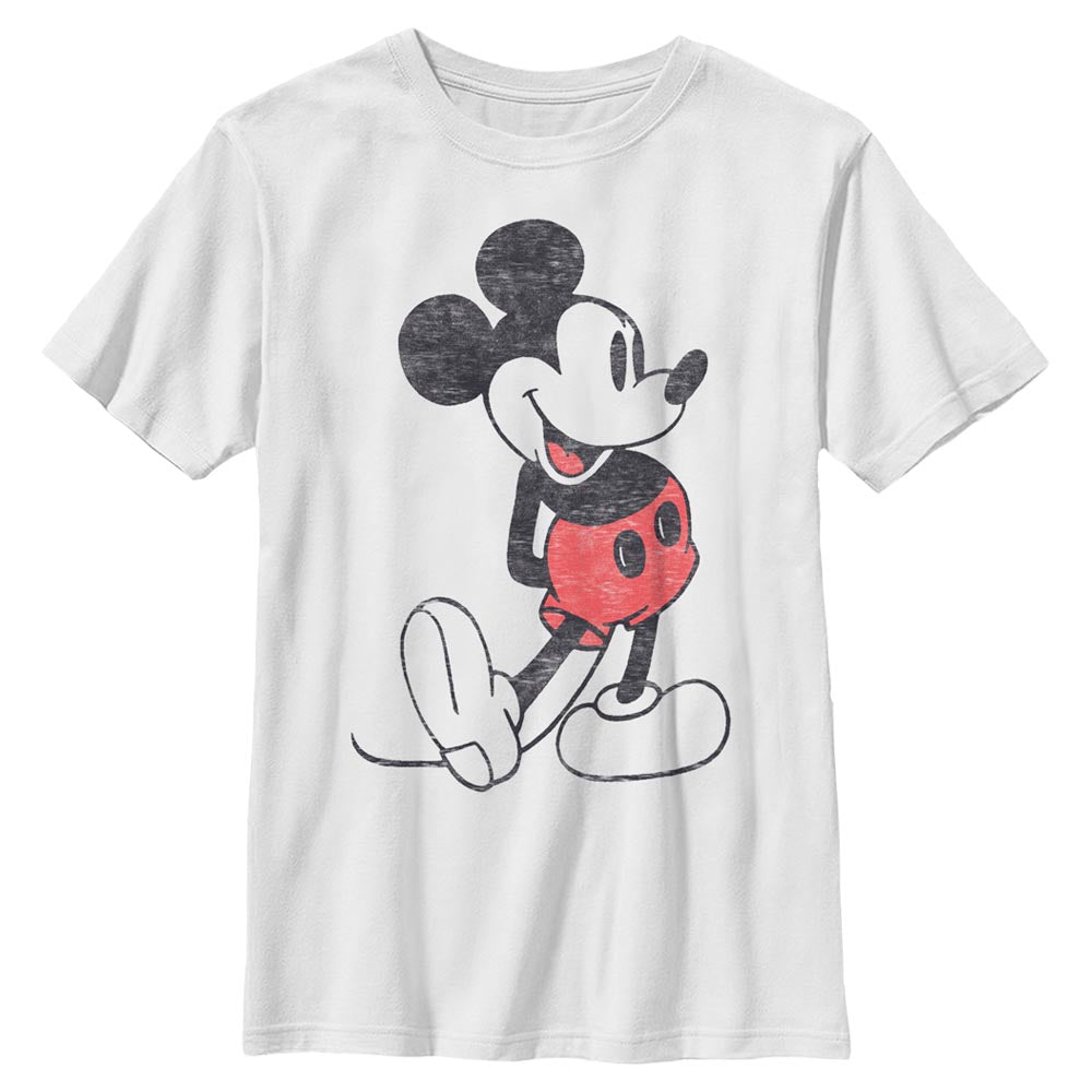 Boy's Disney Mouse Pose Distressed T-Shirt - - T-Shirt