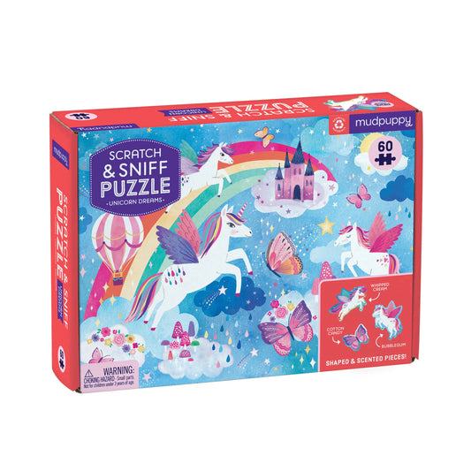 Unicorn Dreams Scratch and Sniff Puzzle from Mudpuppy - - puzzle