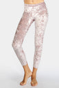 Velvet Cropped Leggings Made in USA - LAVENDER - Leggings