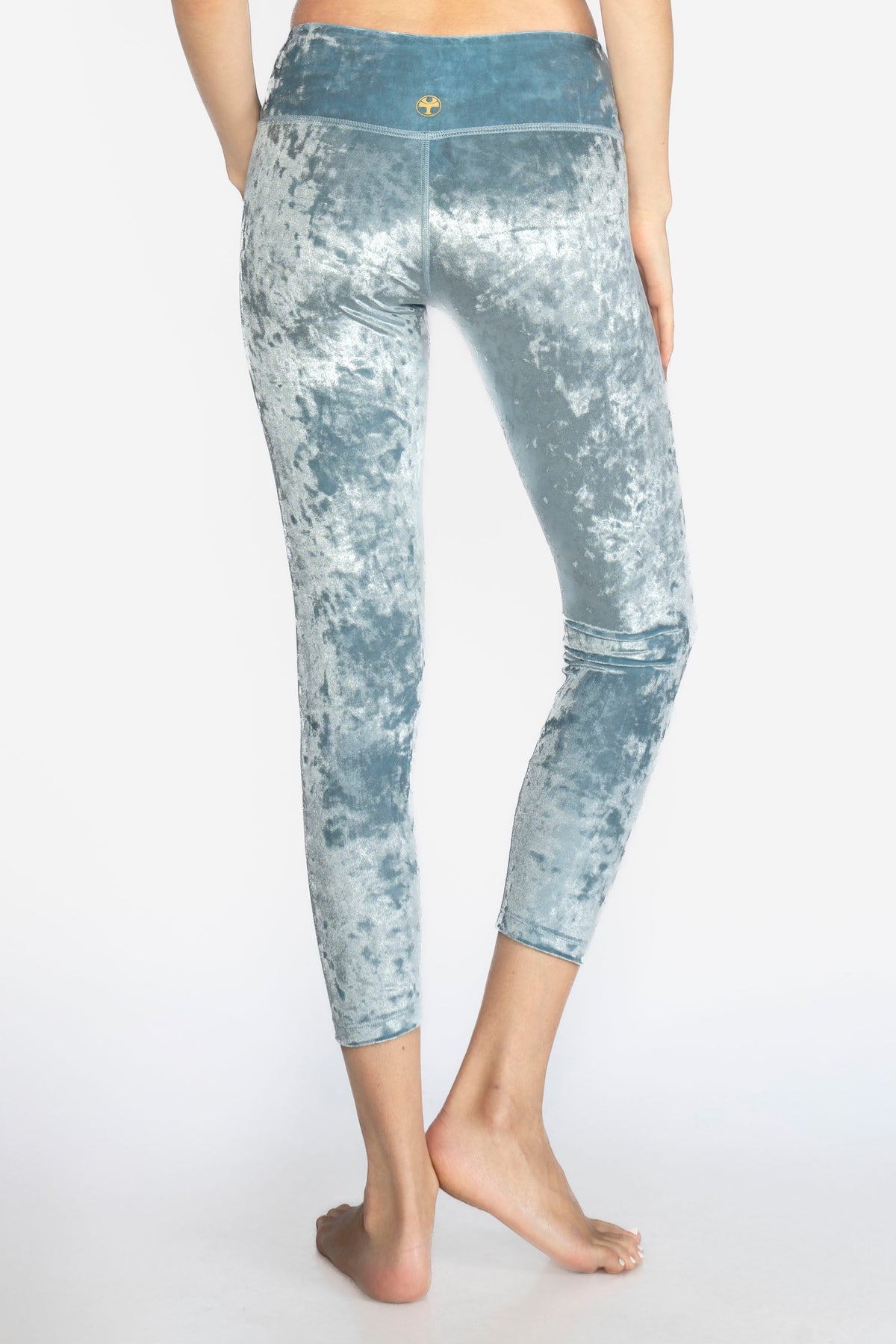 Velvet Cropped Leggings Made in USA - - Leggings