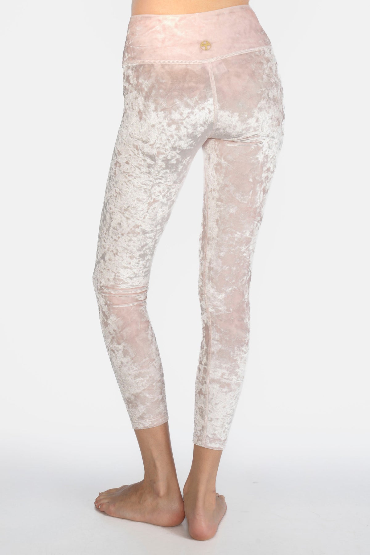 Velvet Cropped Leggings Made in USA - - Leggings