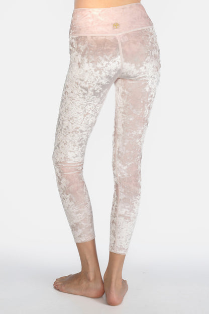 Velvet Cropped Leggings Made in USA - - Leggings