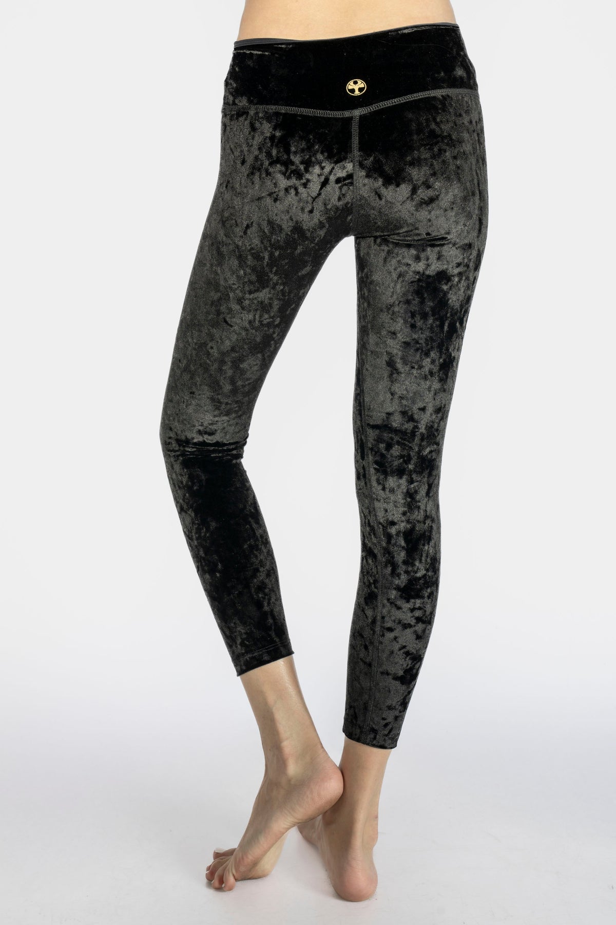 Velvet Cropped Leggings Made in USA - - Leggings