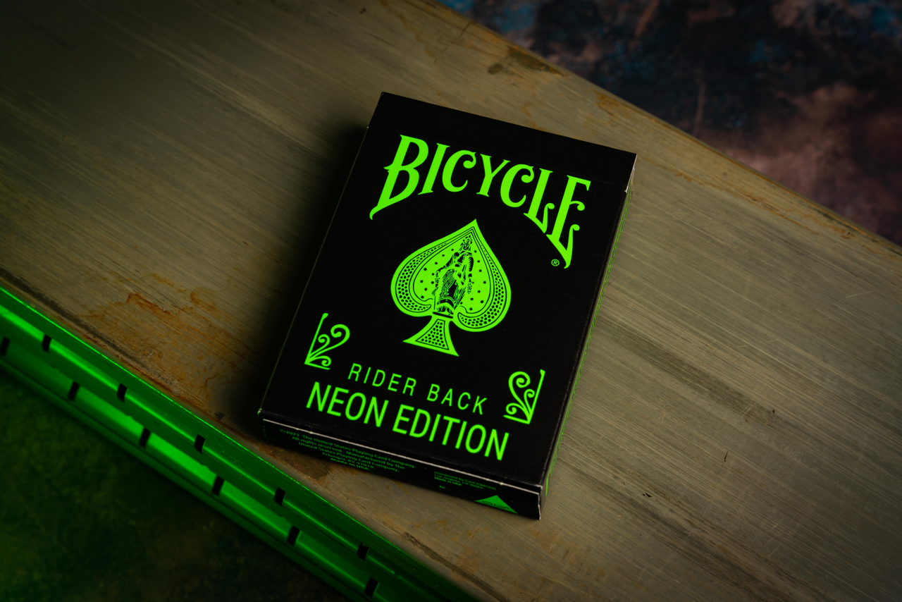 Bicycle Neon Rider Back Green-Glo Deck Playing Cards- Card-Addiction.com- {{Product type}}