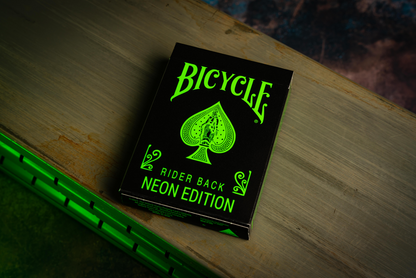 Bicycle Neon Rider Back Green-Glo Deck Playing Cards- Card-Addiction.com- {{Product type}}