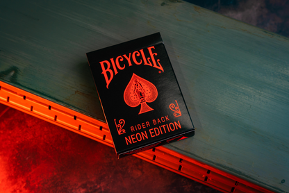 Bicycle Neon Rider Back Solar-Orange Deck Playing Cards- Card-Addiction.com- {{Product type}}