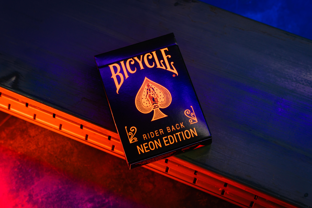 Bicycle Neon Rider Back Solar-Orange Deck Playing Cards- Card-Addiction.com- {{Product type}}