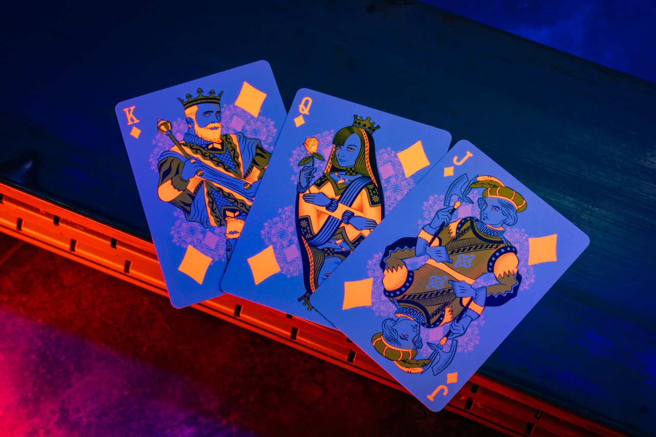 Bicycle Neon Rider Back Solar-Orange Deck Playing Cards- Card-Addiction.com- {{Product type}}