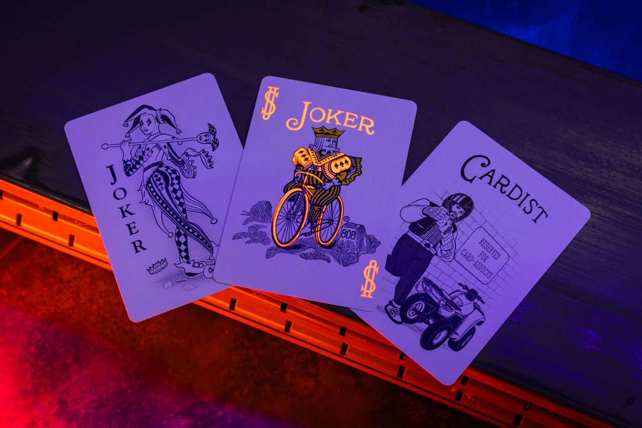 Bicycle Neon Rider Back Solar-Orange Deck Playing Cards- Card-Addiction.com- {{Product type}}