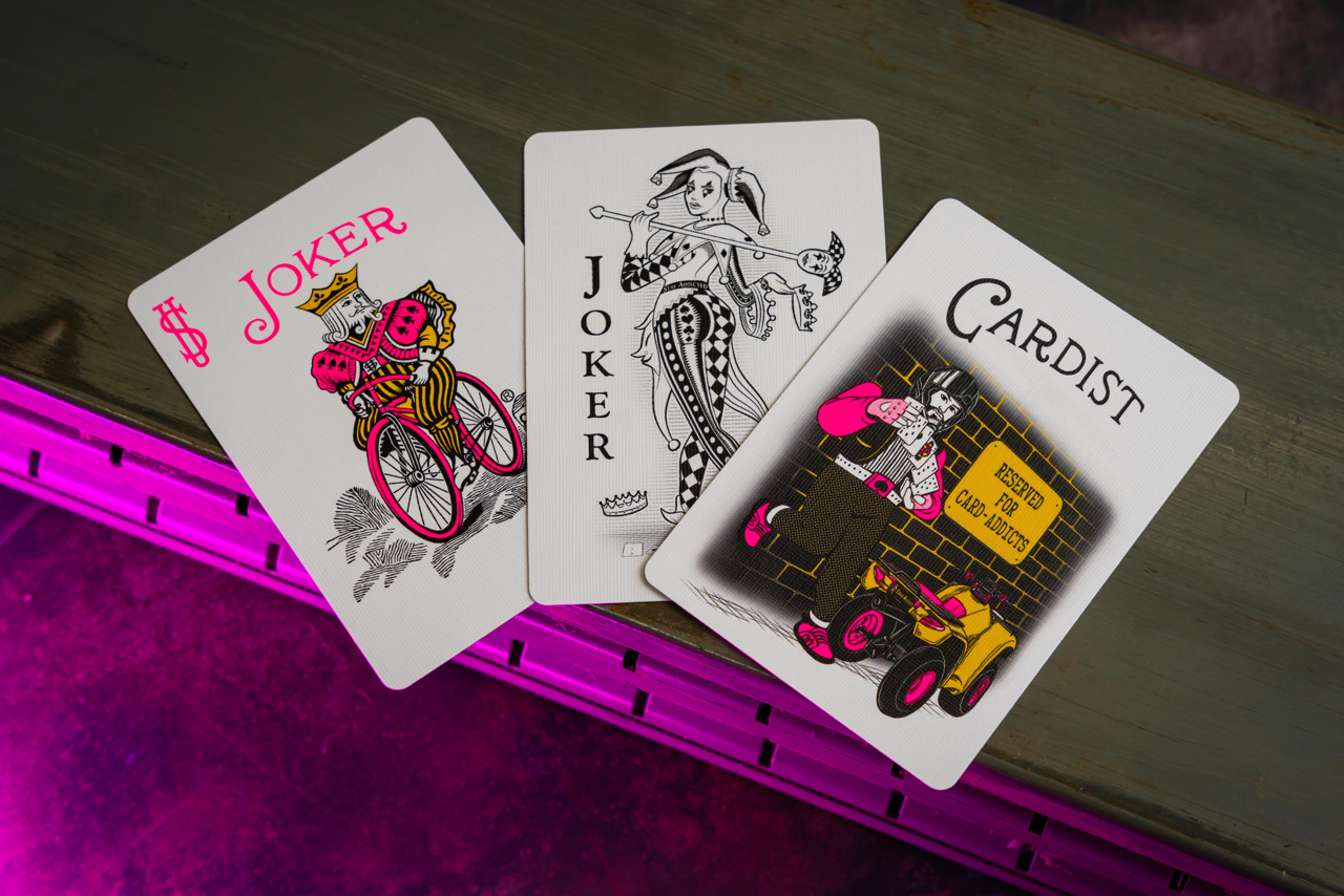 Bicycle Neon Rider Back Star-Fire Pink Deck Playing Cards- Card-Addiction.com- {{Product type}}
