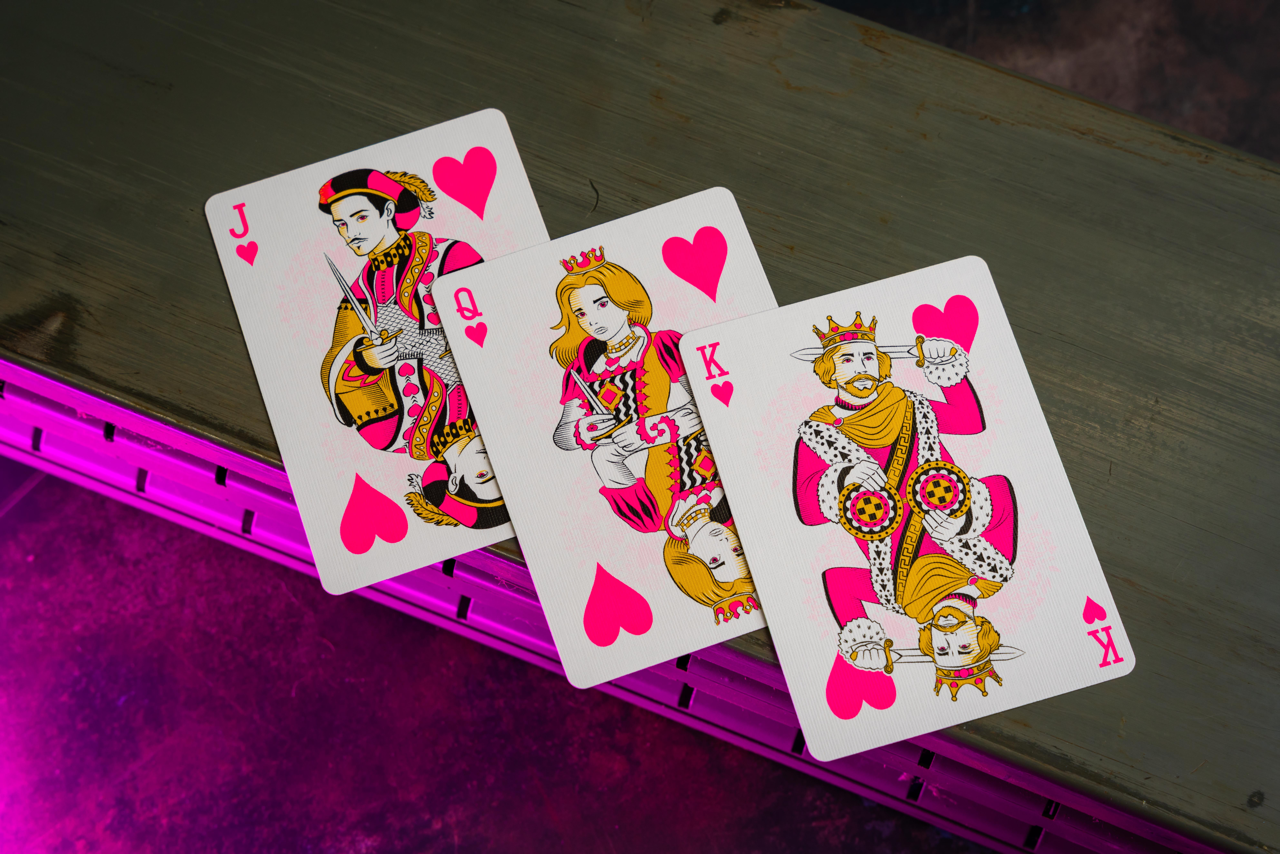 Bicycle Neon Rider Back Star-Fire Pink Deck Playing Cards- Card-Addiction.com- {{Product type}}