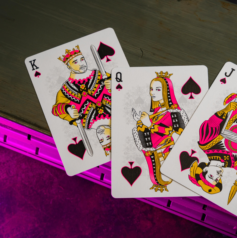 Bicycle Neon Rider Back Star-Fire Pink Deck Playing Cards- Card-Addiction.com- {{Product type}}