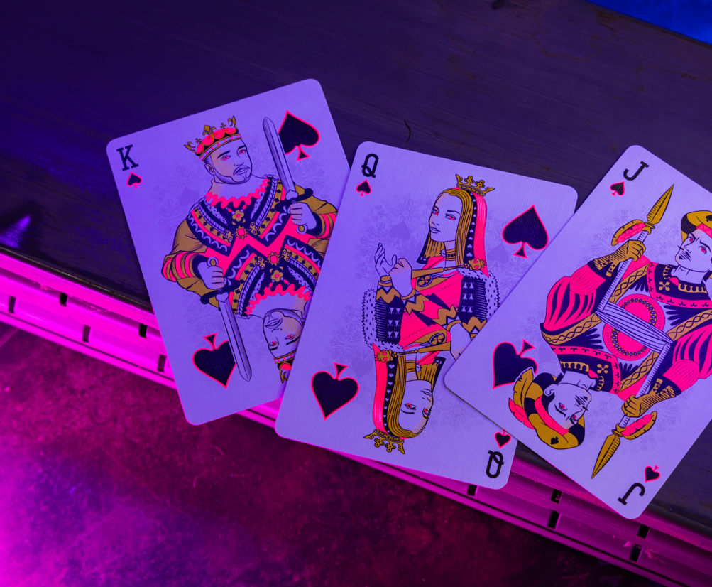 Bicycle Neon Rider Back Star-Fire Pink Deck Playing Cards- Card-Addiction.com- {{Product type}}