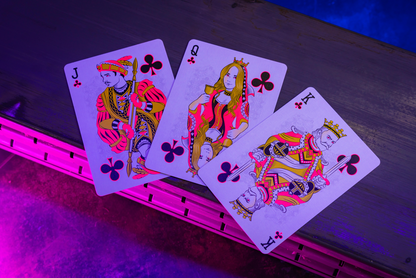 Bicycle Neon Rider Back Star-Fire Pink Deck Playing Cards