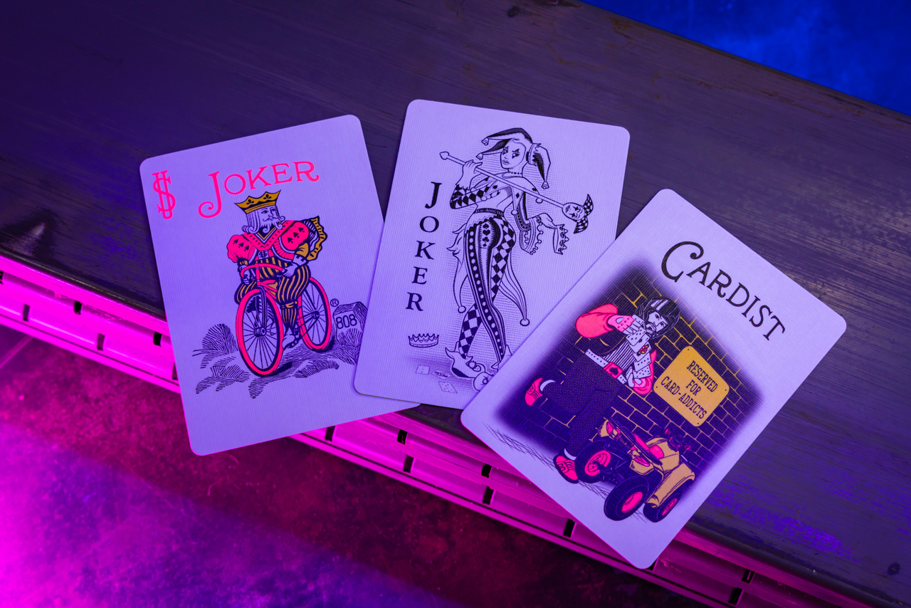 Bicycle Neon Rider Back Star-Fire Pink Deck Playing Cards- Card-Addiction.com- {{Product type}}