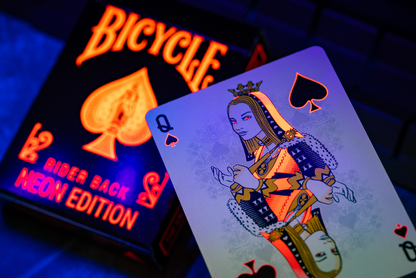 Bicycle Neon Rider Back Solar-Orange Deck Playing Cards- Card-Addiction.com- {{Product type}}