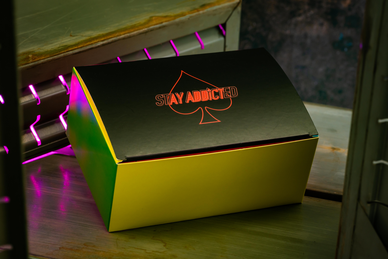 Bicycle Neon Rider Back Yellow-Starburst Deck Playing Cards- Card-Addiction.com- {{Product type}}