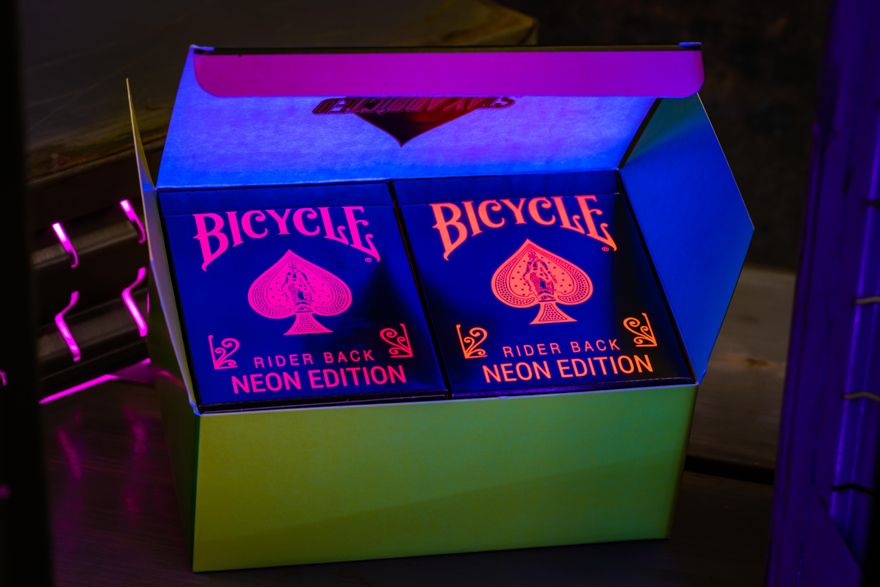 Bicycle Neon Rider Back Star-Fire Pink Deck Playing Cards- Card-Addiction.com- {{Product type}}