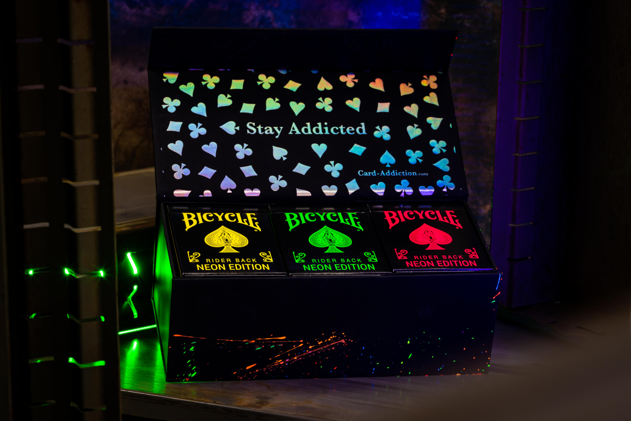Bicycle Neon Rider Back Green-Glo Deck Playing Cards- Card-Addiction.com- {{Product type}}