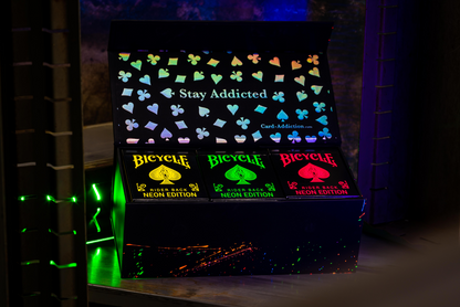 Bicycle Neon Rider Back Green-Glo Deck Playing Cards- Card-Addiction.com- {{Product type}}