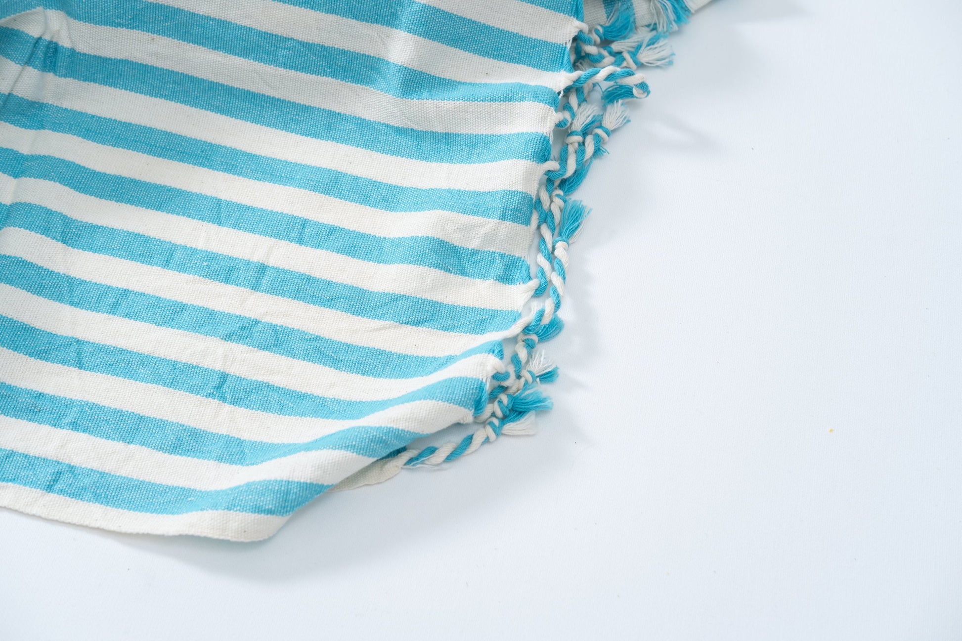 Girit Turquoise Cotton Linen Towel - - Towels