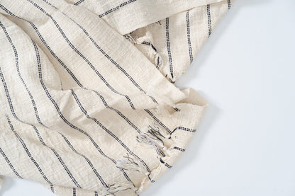 Firuze Cotton Linen Towel - - Towels
